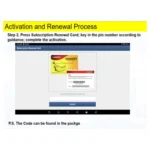 صورة مقربة لبطاقة Launch HD Truck Software Renewal Card، تُظهر تفاصيل التفعيل والتعليمات الهامة للتجديد.