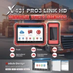 عرض جانبي لجهاز LAUNCH X431 Pro 3 Link HD، يبرز تصميمه القوي والمريح للاستخدام في الورش.