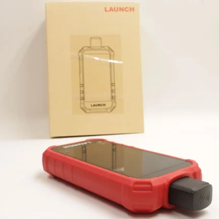 منظر جانبي لجهاز حساس الكفرات Launch 511S V2 يبرز وحدة قراءة حساسات ضغط الإطارات.